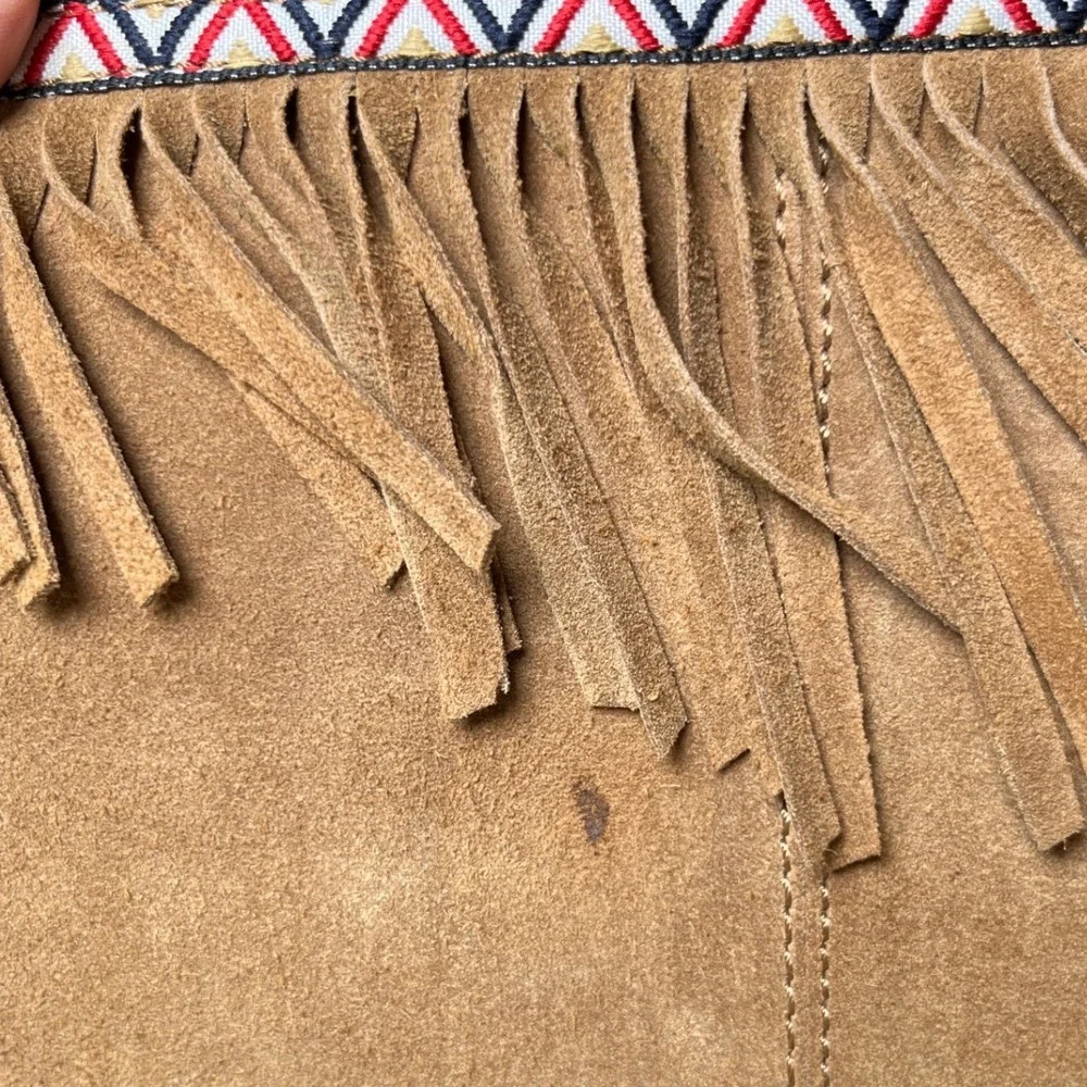 Boho Fringe Suede‎ Clutch Tan Southwestern Earthbound Trading Co